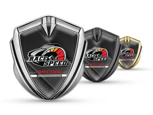 Car Badges Racing Design Glossy Metal Edge